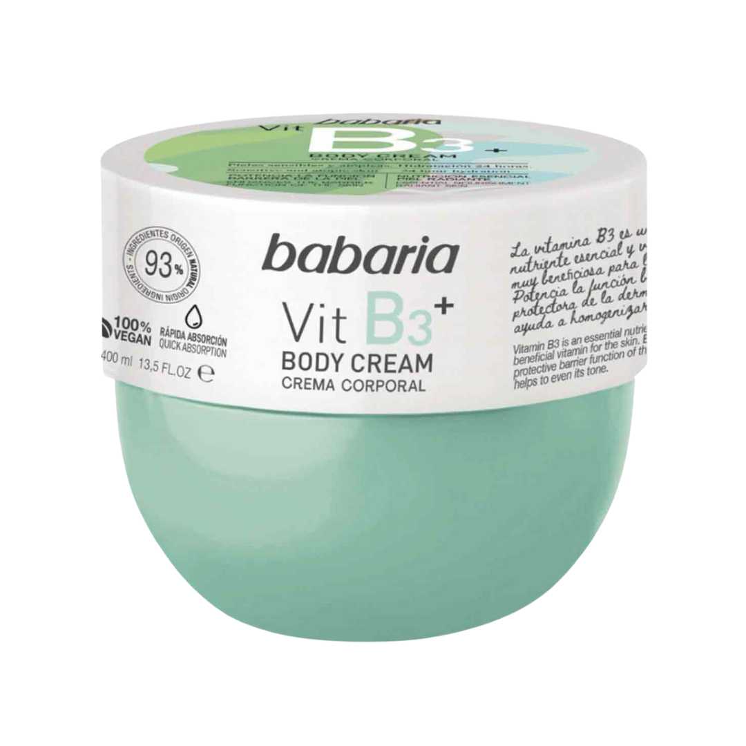 کرم بدن باباریا حاوی ویتامین B3 حجم 400 میل