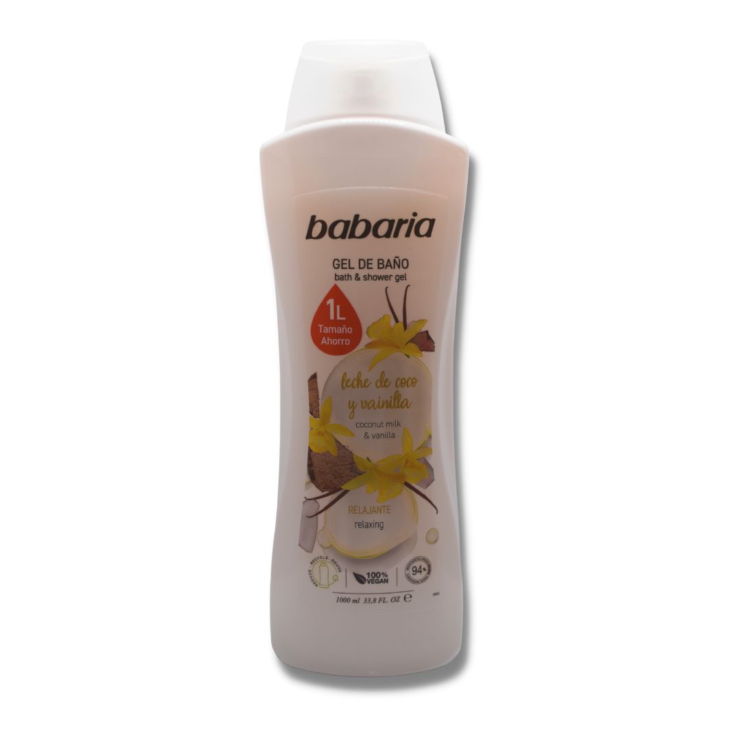 شامپو بدن باباریا حاوی عصاره نارگیل و وانیل حجم 1000 میلی لیتر