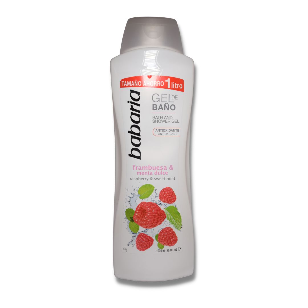 شامپو بدن باباریا  حاوی عصاره رازبری و نعناع 1000 میل