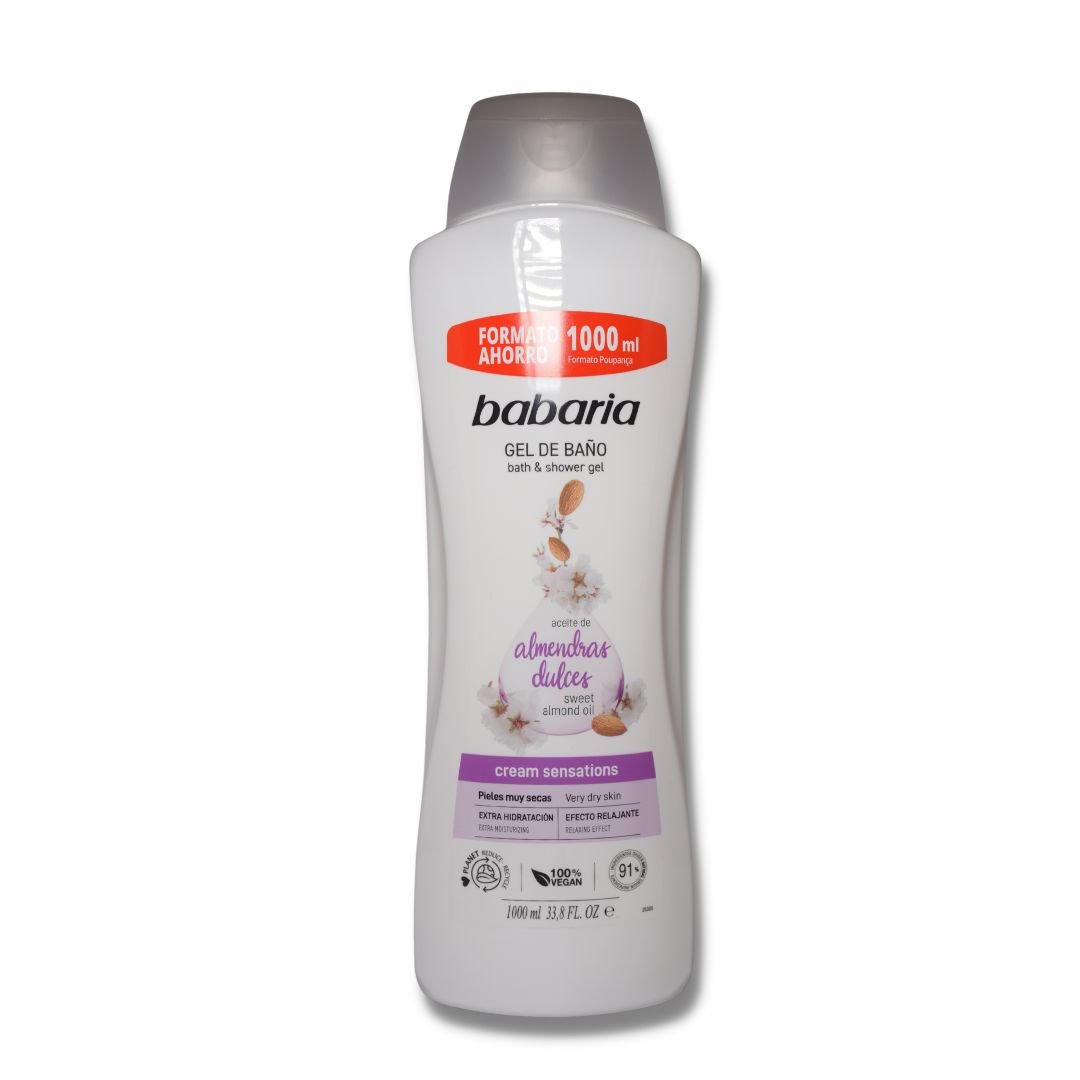 ژل شستو  باباریا حاوی روغن بادام حجم 1000 میل