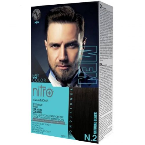 کیت رنگ مو مردانه نیترو پلاس رنگ شماره n.2 مشکی طبیعی