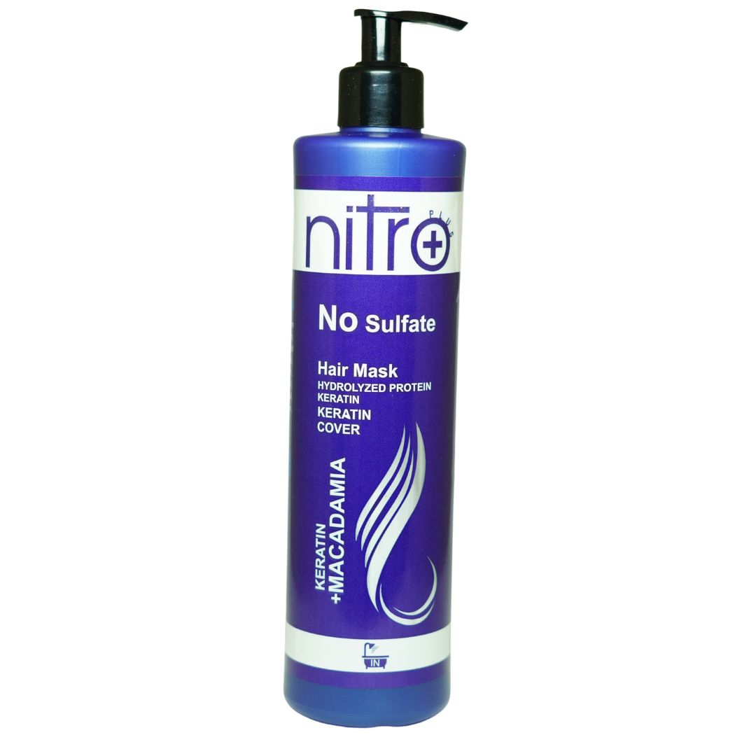 ماسک موی بدون سولفات نیترو پلاس مدل  ماکادمیا حجم ۵۰۰ میلی لیتر