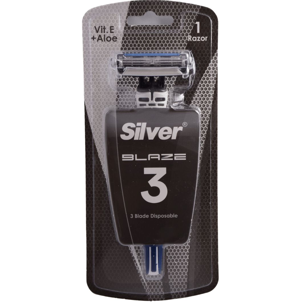 تیغ چند بار مصرف سه لبه بلیز 3 یک عددی سیلور