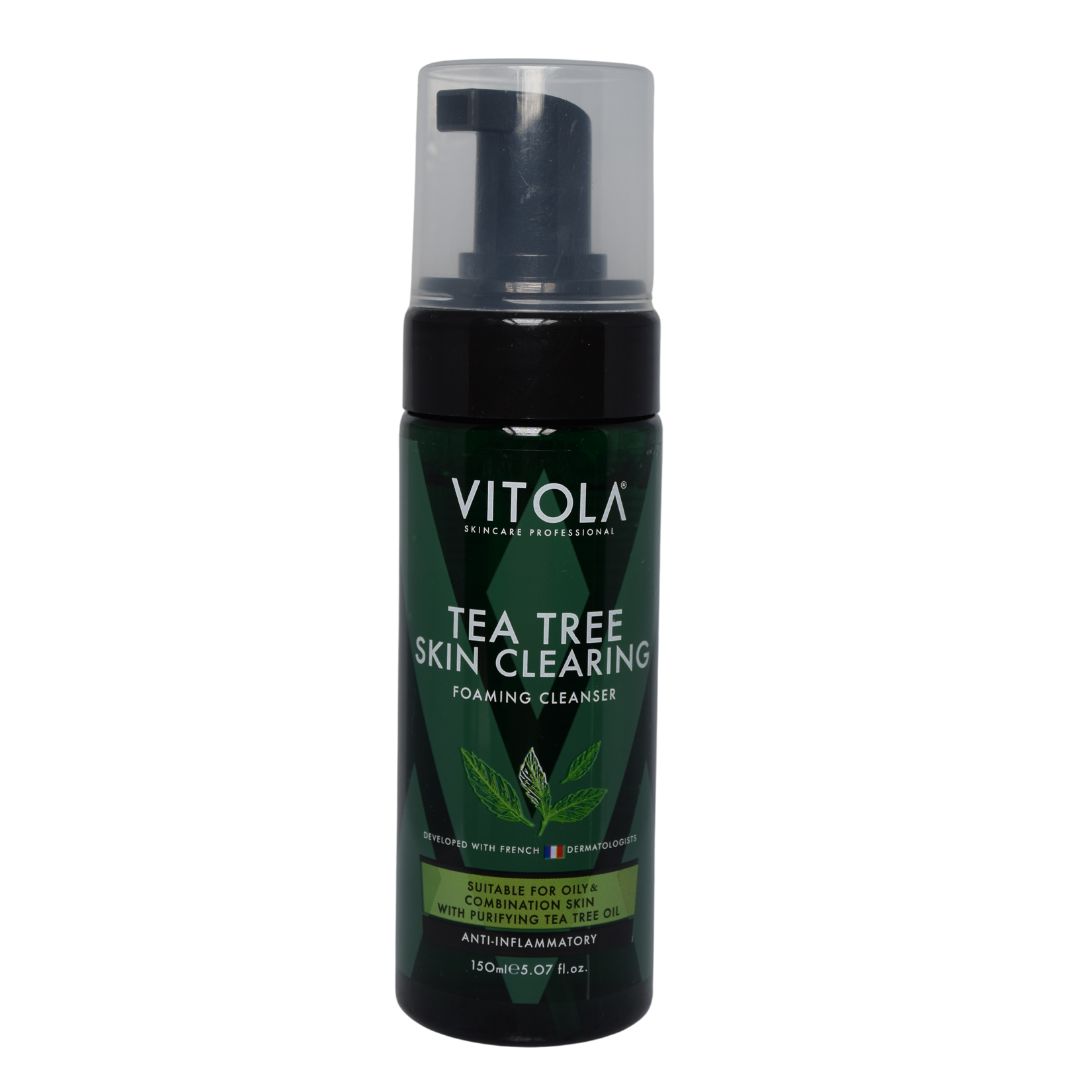 فوم شستشوی صورت پوست چرب درخت چای ویتولا حجم 150 میل