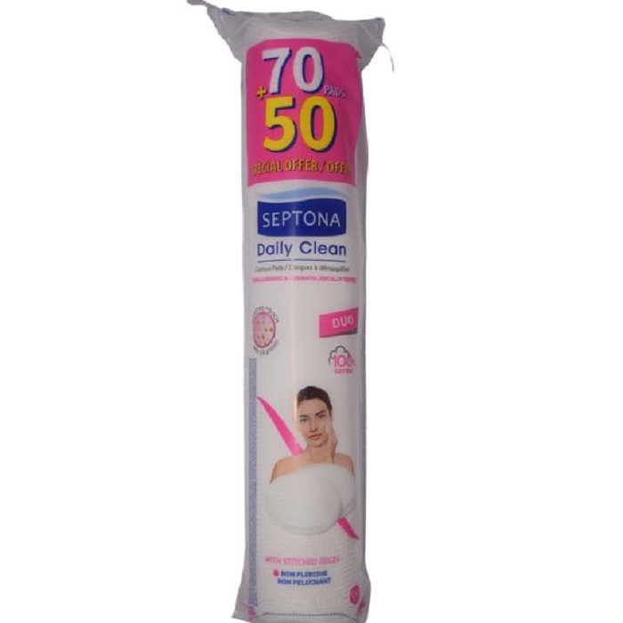 پد آرایشی و پاک کننده گرد دو طرفه سپتونا 120 عددی