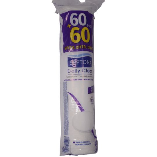 پد آرایشی و پاک کننده گرد ساده سپتونا 120 عددی