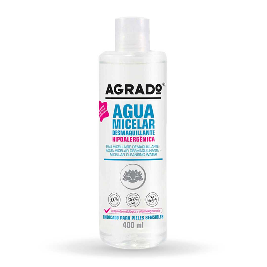 پاک کننده آرایش آگرادو مدل micelar حجم 400 میلی لیتر