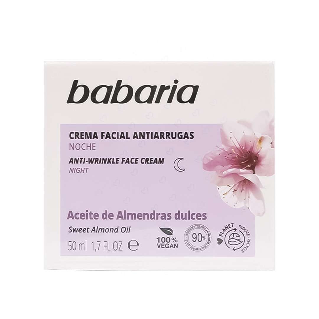 کرم مرطوب کننده وضد چروک شب بادام باباریا 50 میل